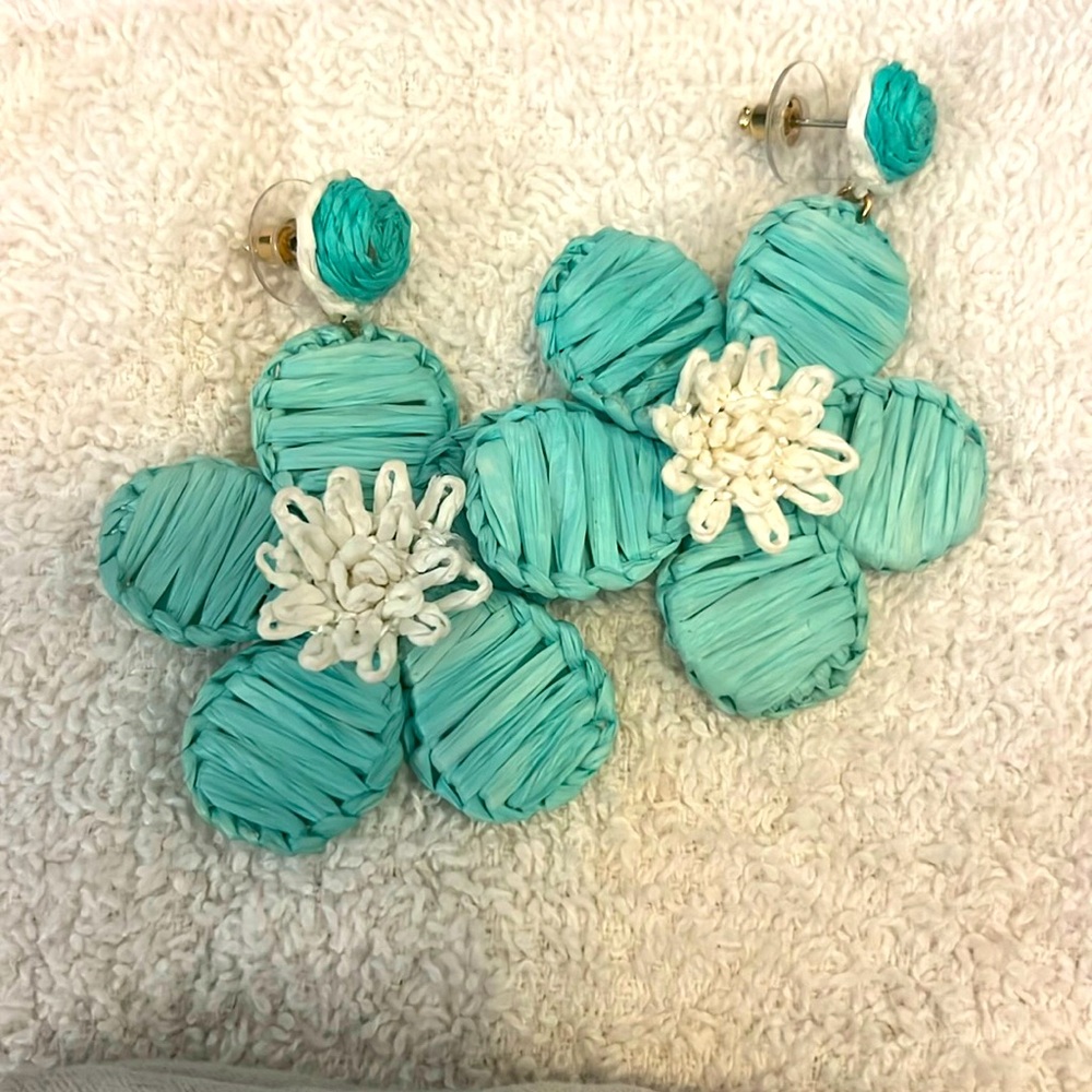 New teal earrings